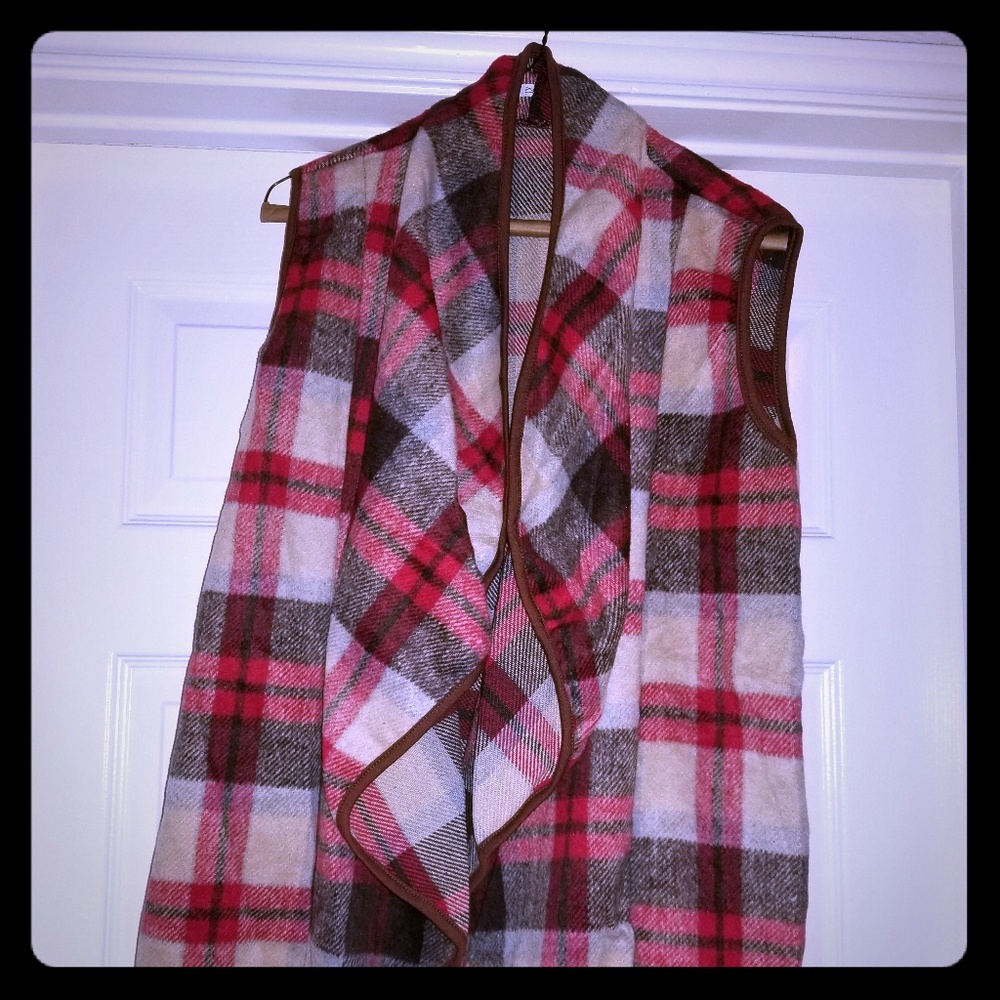 Women's Checkered Vest (Casual-XL)